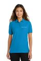 Port Authority Silk Touch Polo : L500 Turquoise VAP (white logo)